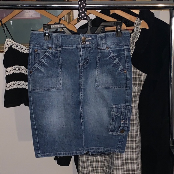 Younique Dresses & Skirts - Younique Vintage Denim Blue Pencil Skirt